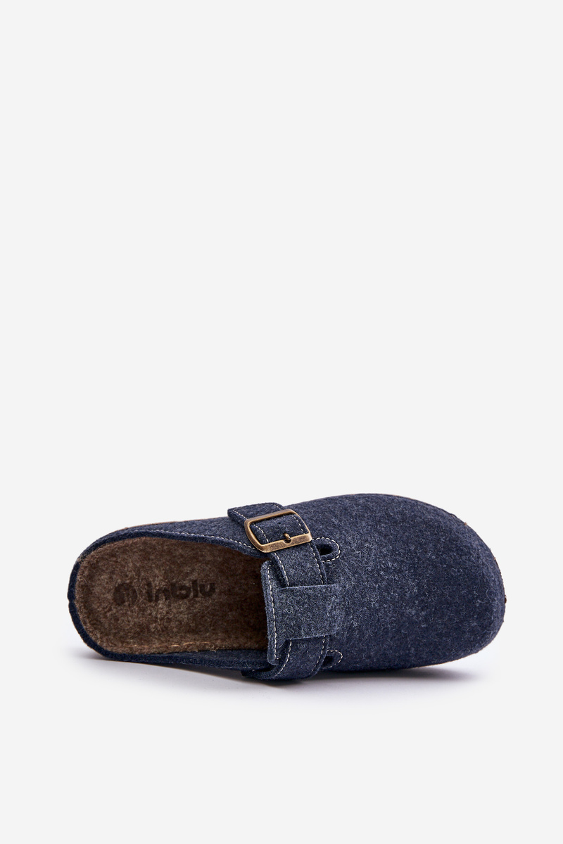Men&#039;s slippers with buckle profilactic slippers Inblu blue