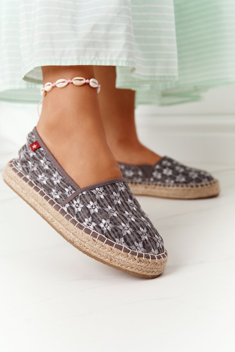 BIG STAR SHOES Espadryle Na Plecionej Platformie Big Star