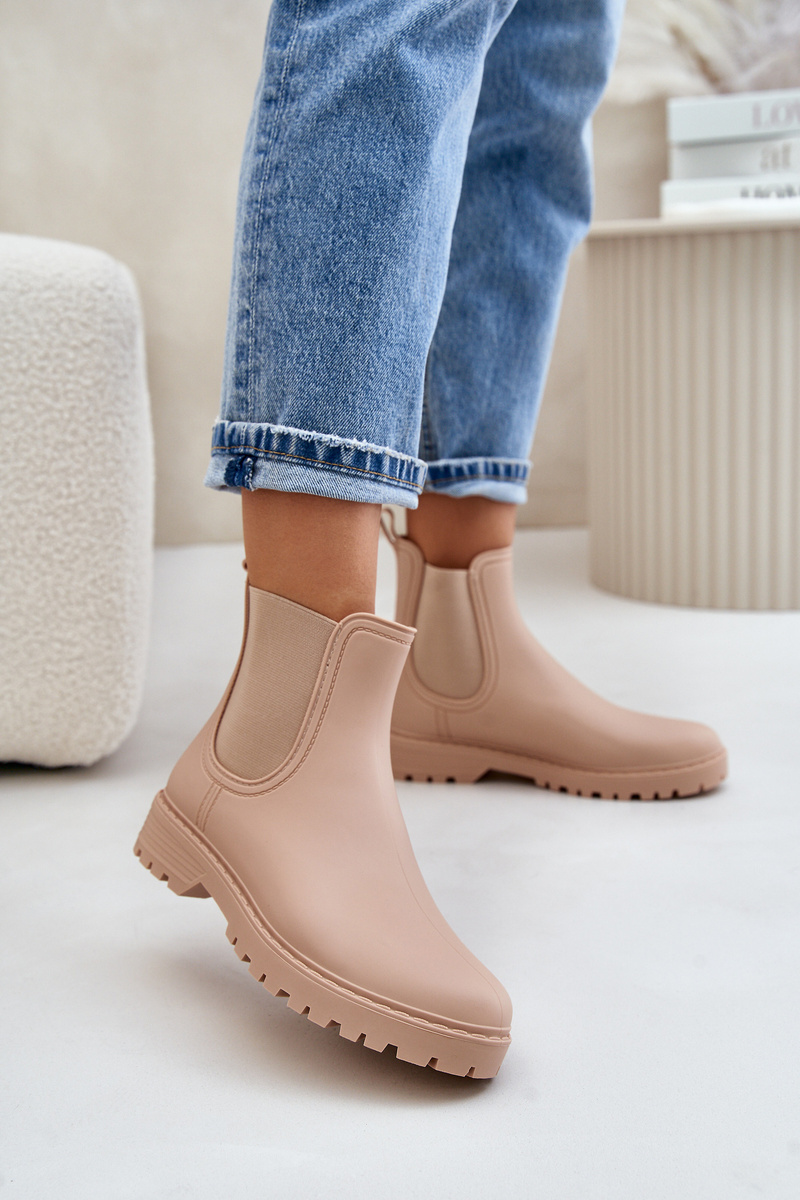 Women's boots with elastic inserts beige ciariel