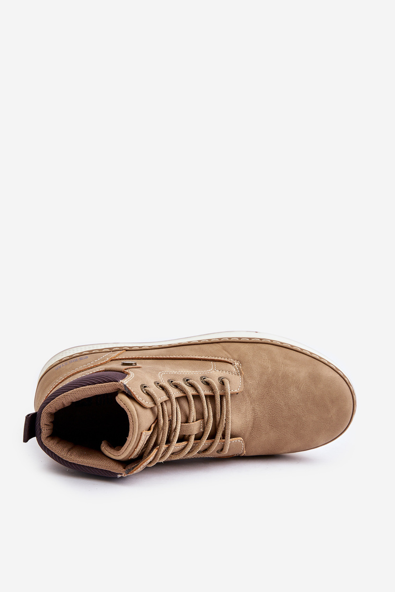 Lace-up men&#039;s ankle boots Big Star Hi-Poly System brown