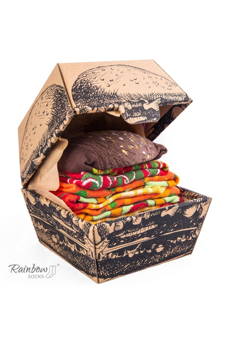 ZOOKSY/RAINBOW SOCKS Ponožky Rainbow Socks Burger Vege 2 páry