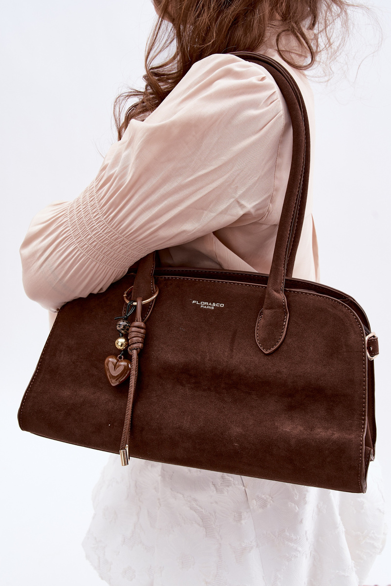 Flora&Co Violette Eco Semišová čokoládová kabelka