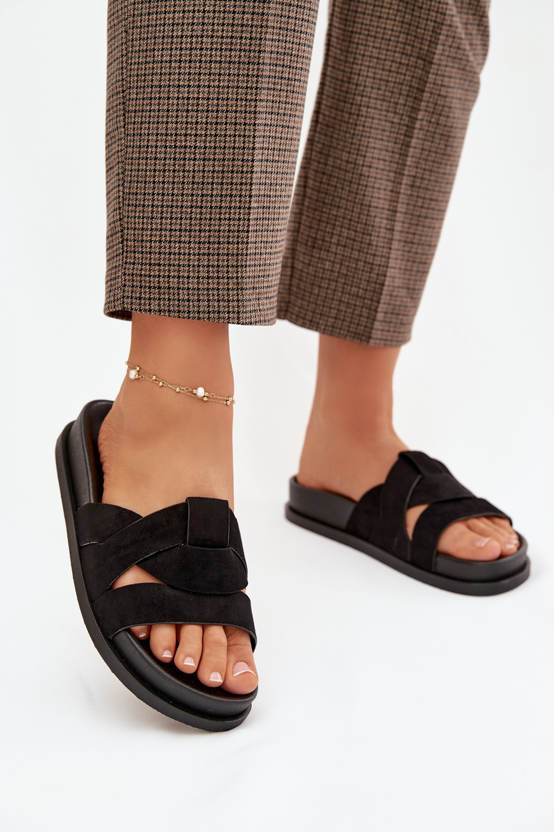 Дамски еко велурени чехли Marivessa