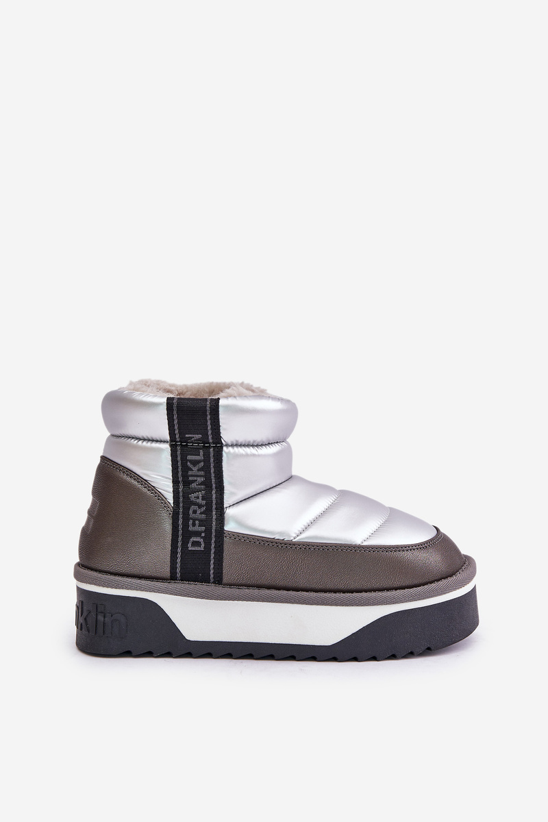 Low snow boots on thick sole D.Franklin Silver