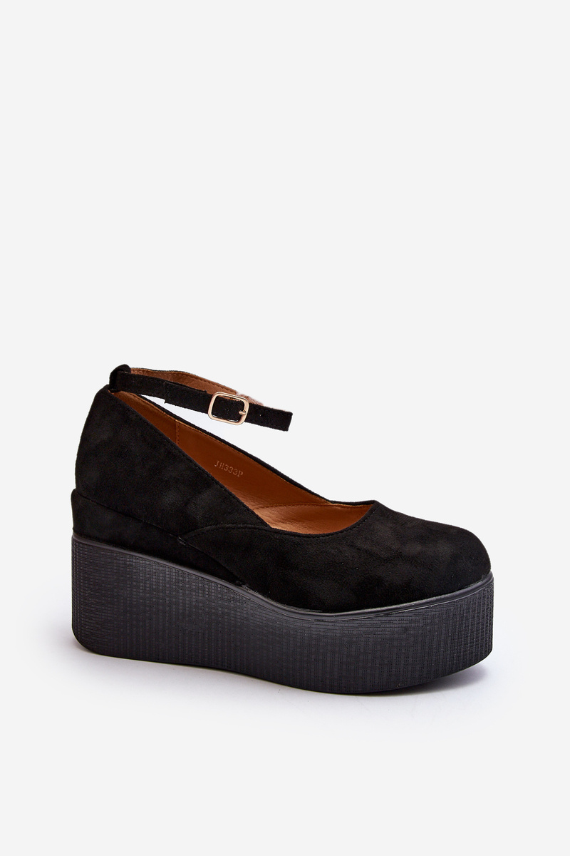 PS1 Women's Black Wedge Espadrilles Malla