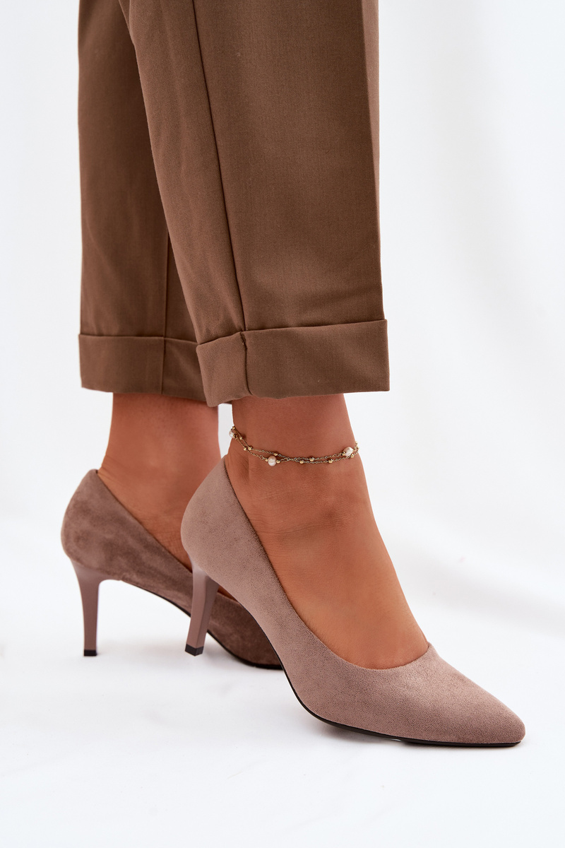 Lodičky Eco Suede Sergio Leone svetlohnedé