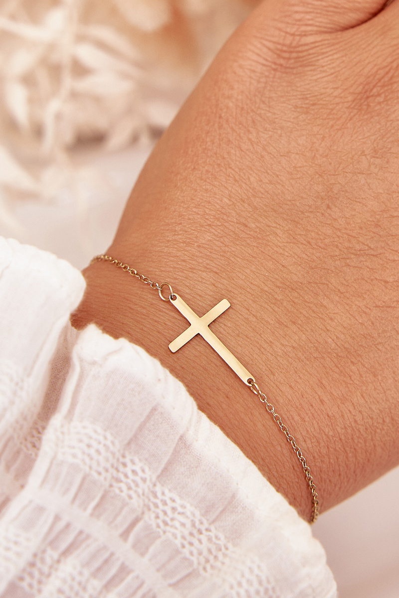 Náramok Boto s krížikom z chirurgickej ocele