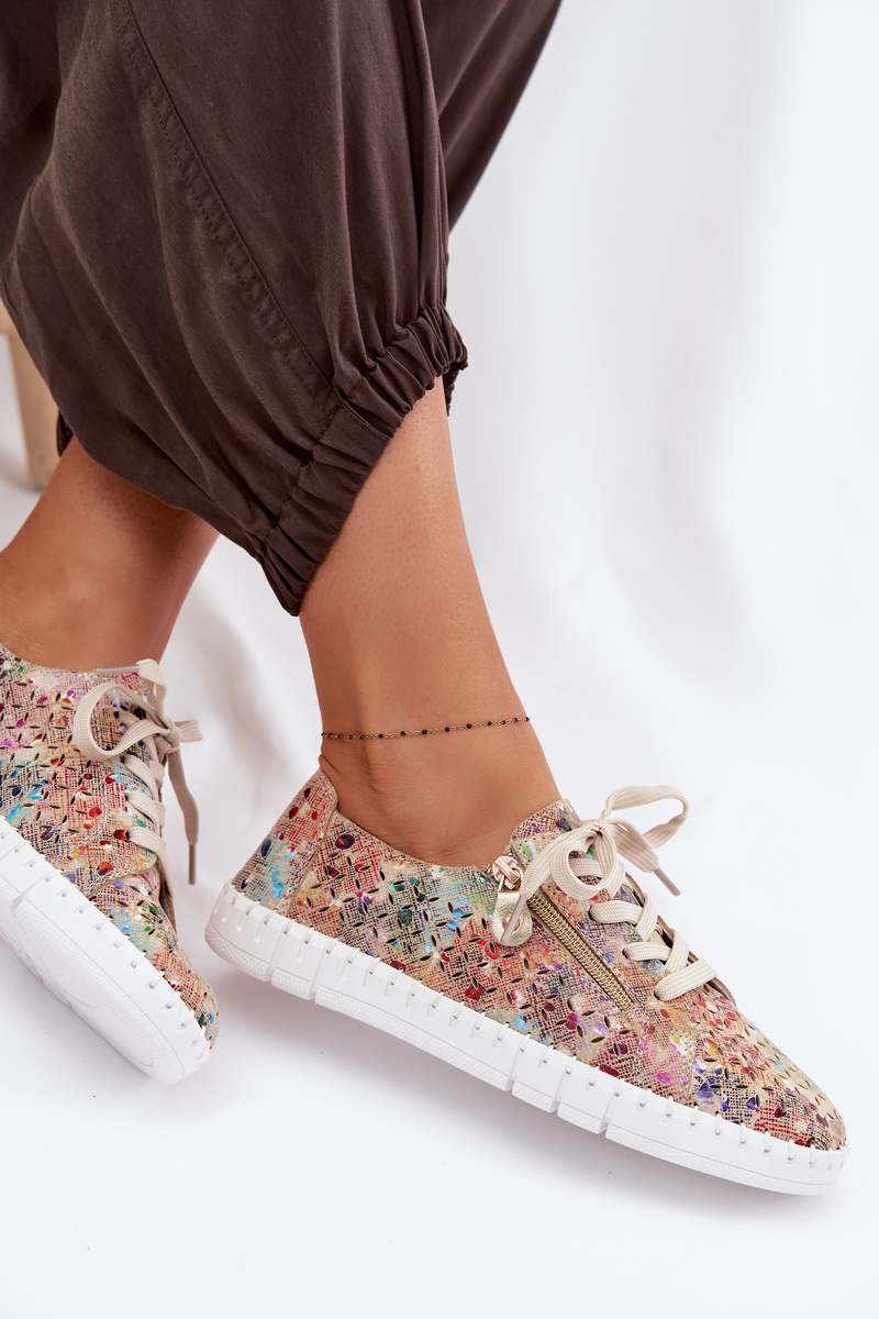 EVENTO Dámske semišové mokasíny Multicolor Kamelia