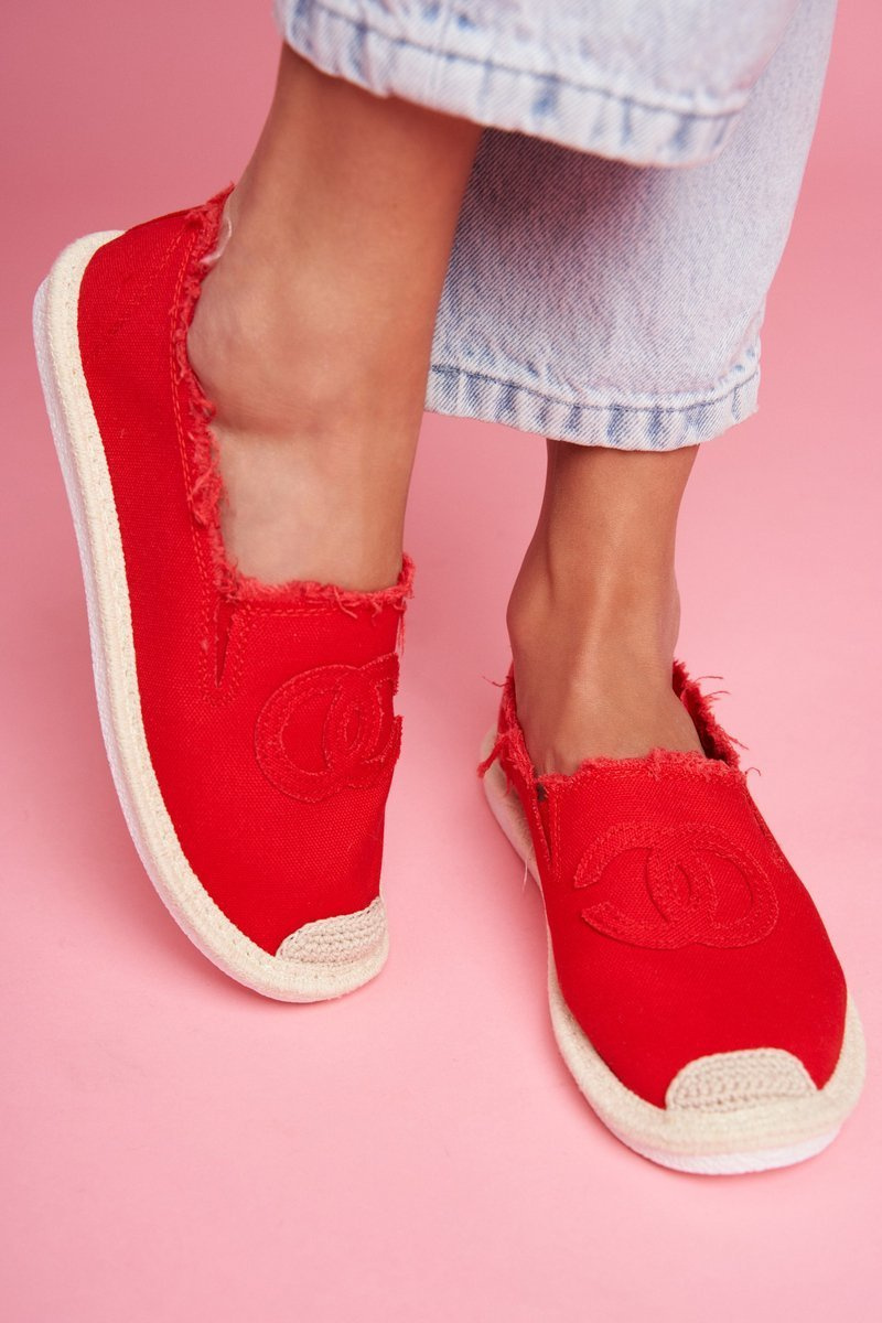 PS1 Dámské Espadrilky Červené Flaure