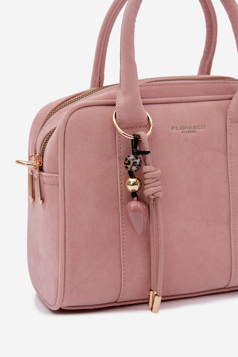 Flora&Co Ružová Eco Semišová Kabelka