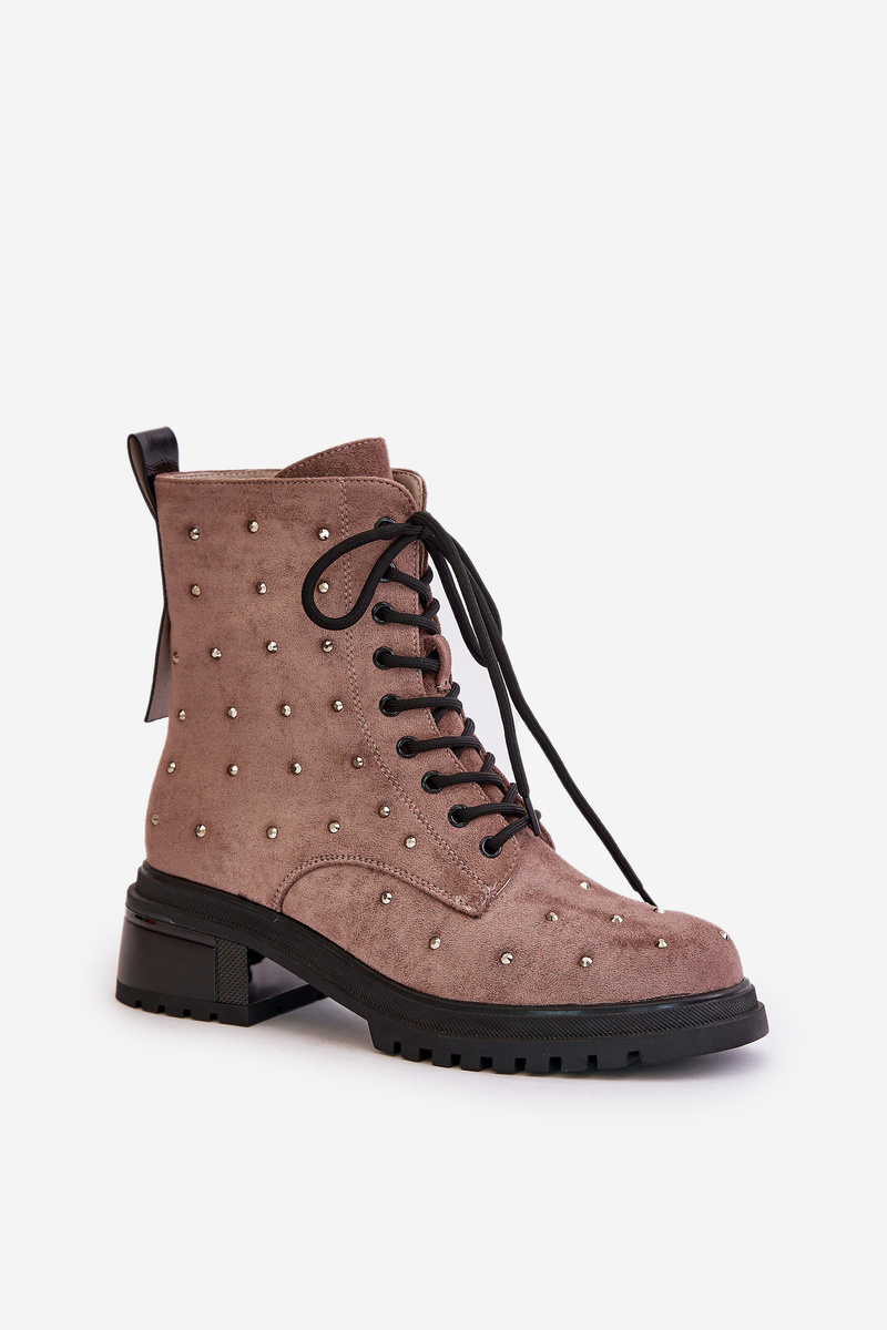 Decorated ankle boots Workery women's insulated D&A Taupe