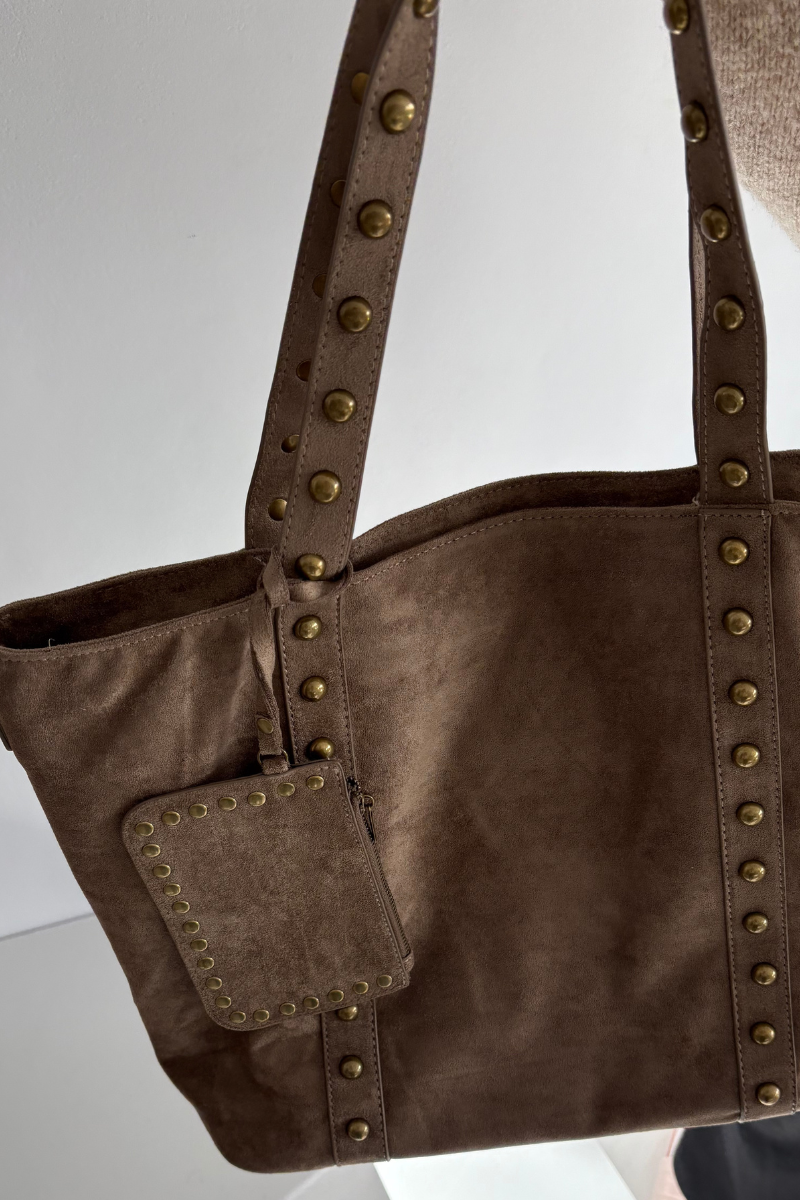 Dámska kabelka s ozdobami béžová Kynelle