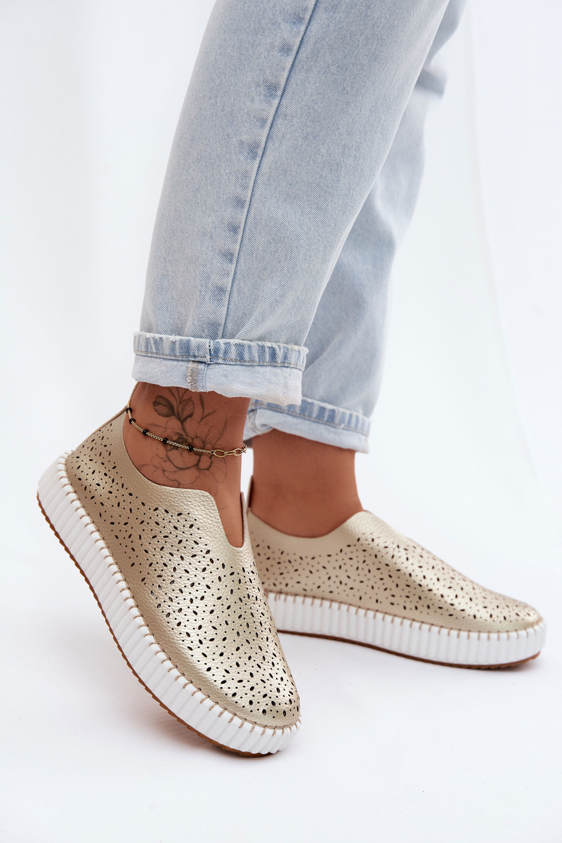Dámske slip-on topánky na platforme Gold Glamma