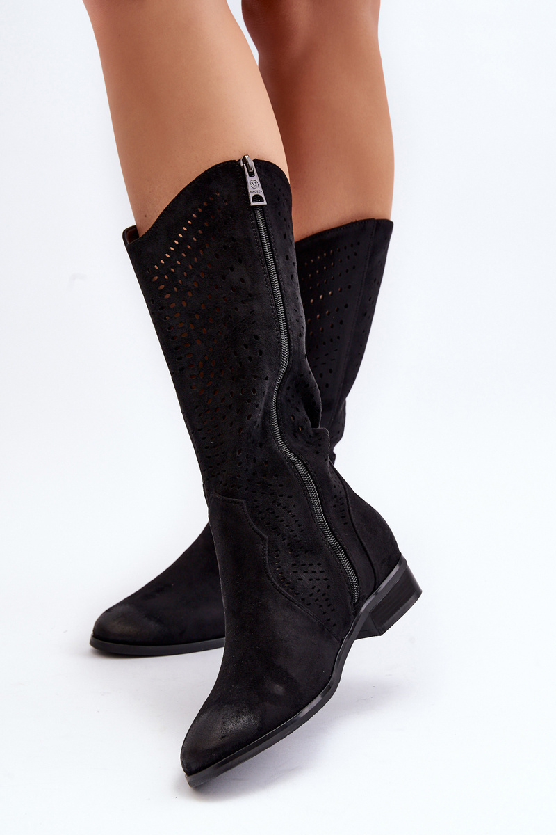 Ghete de damă Kesi din piele întoarsă ecologică