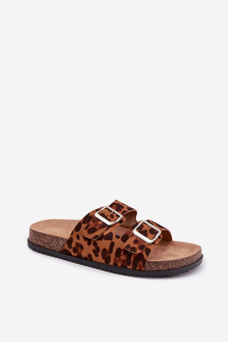 Dámske šľapky s leopardím vzorom