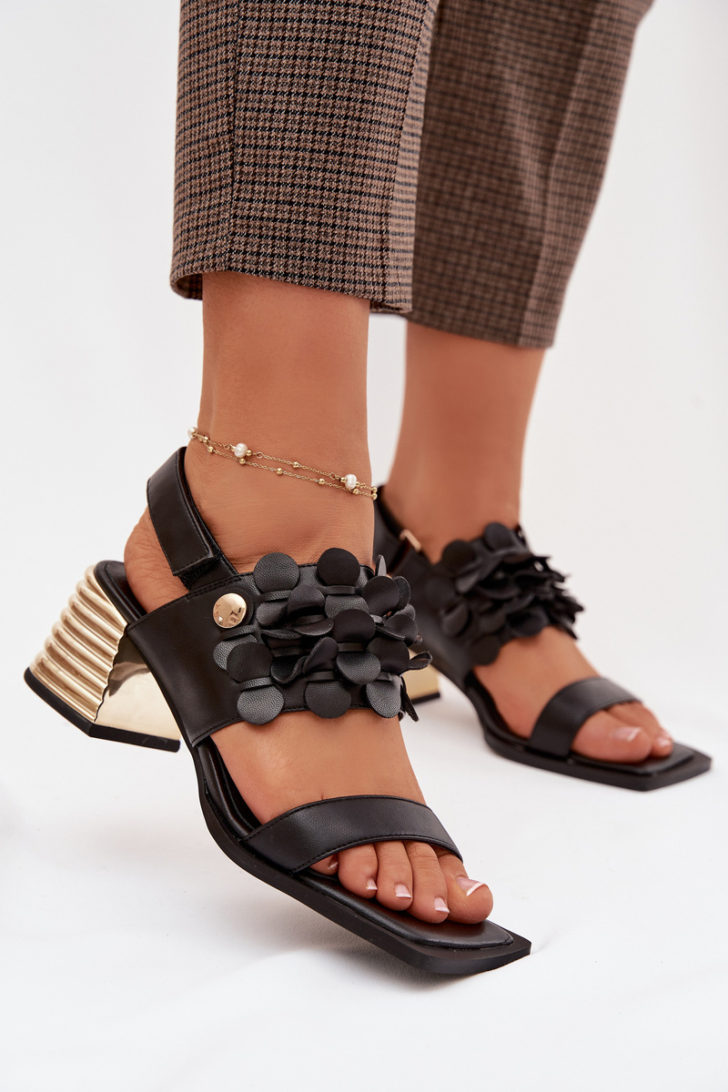 S. BARSKI Leather High Heel Sandále