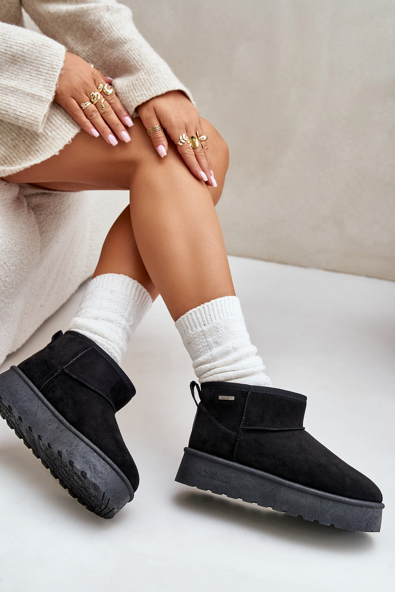 Low Snow Boots on the Big Star Platform Black
