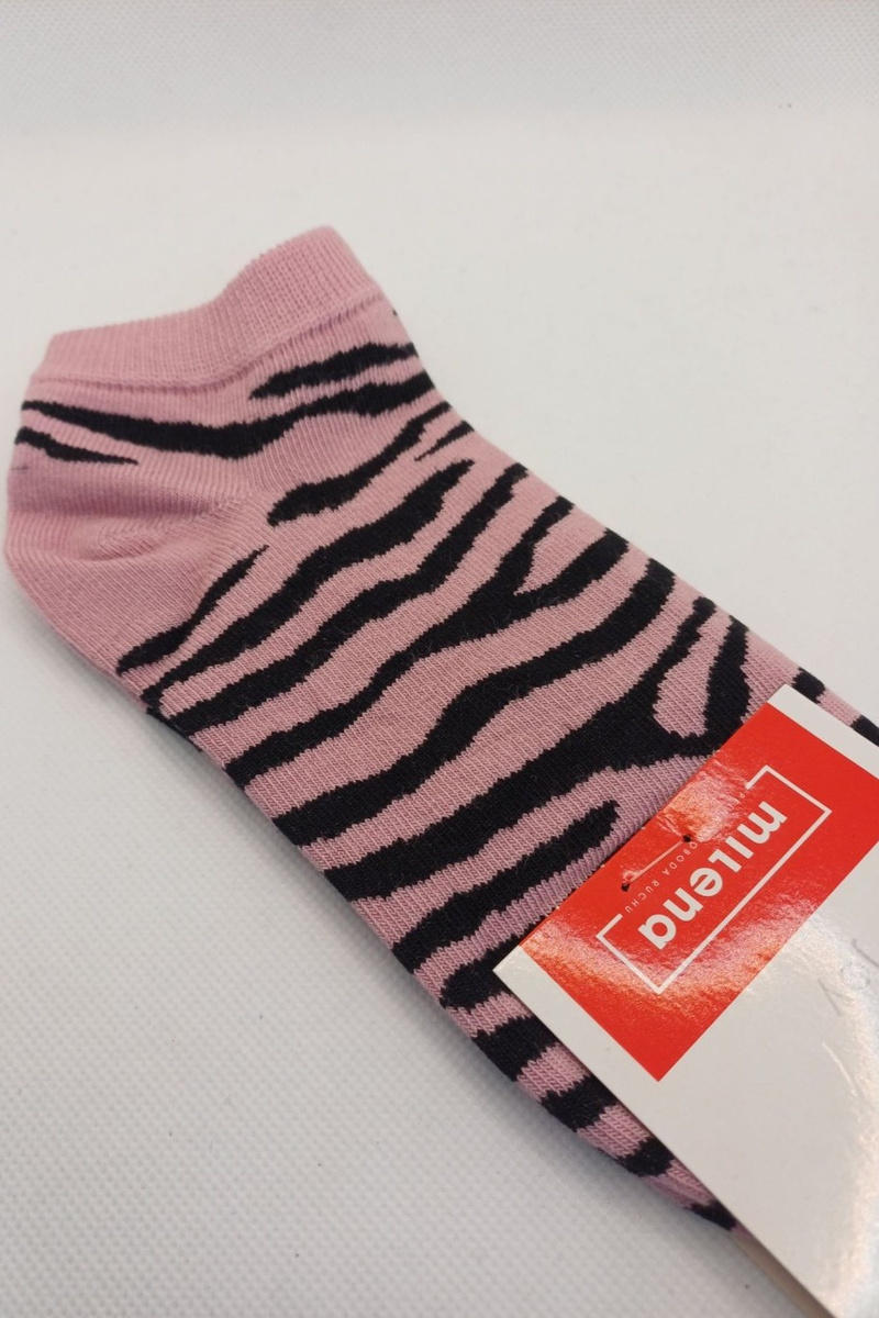 Milena detské členkové ponožky Zebra Pink