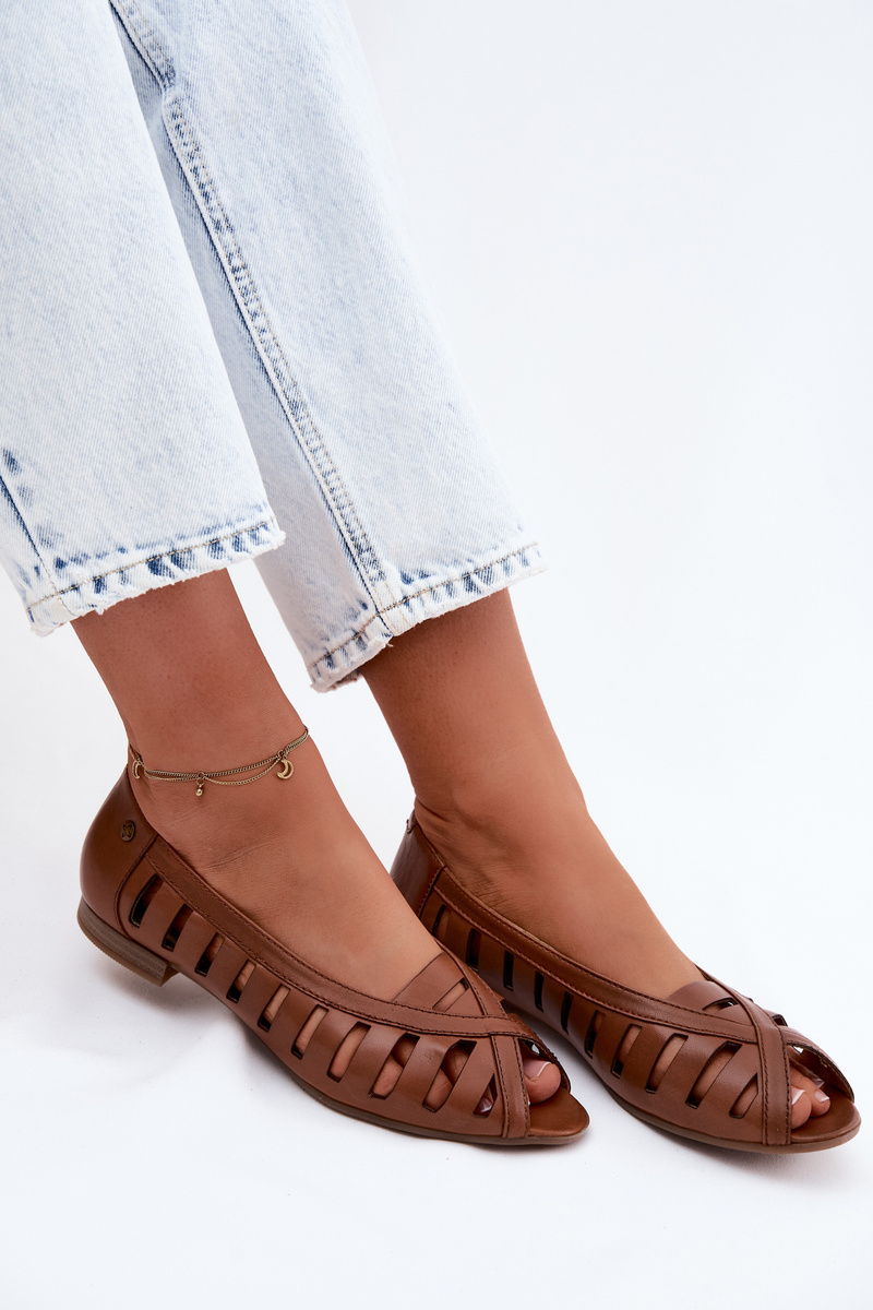 Balerini din piele perforată Maciejka