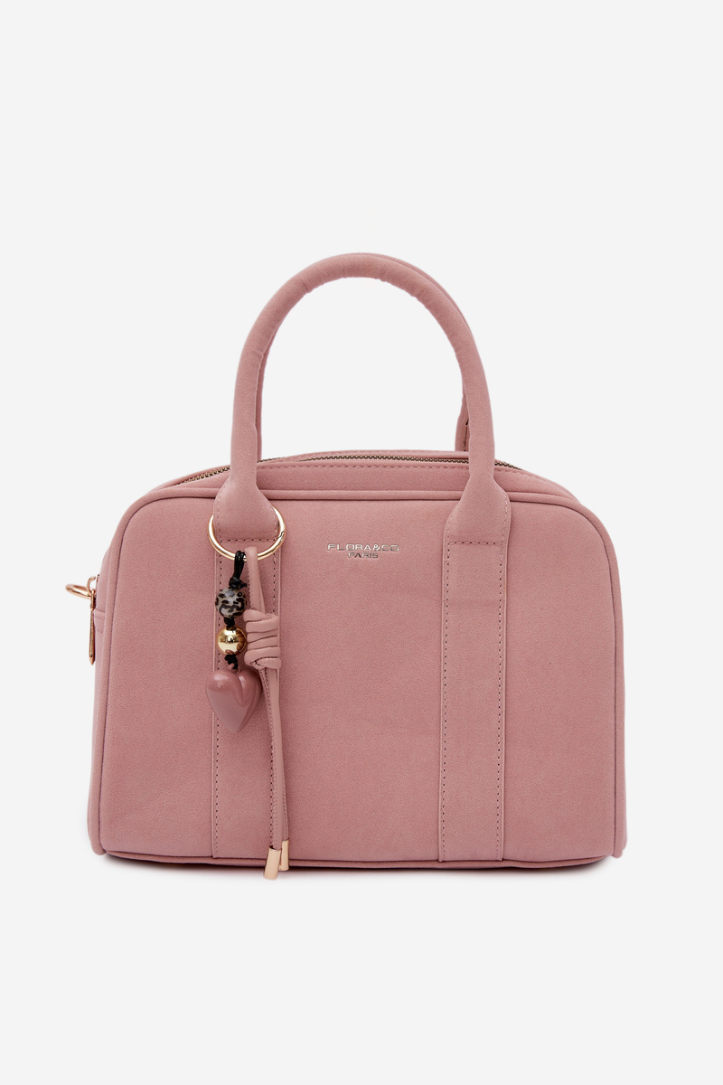 Flora&amp;Co Růžová eco semišová kabelka
