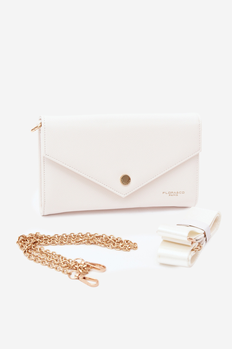 Flora&Co Clutch Bag Wallet 2-in-1 v bielej farbe