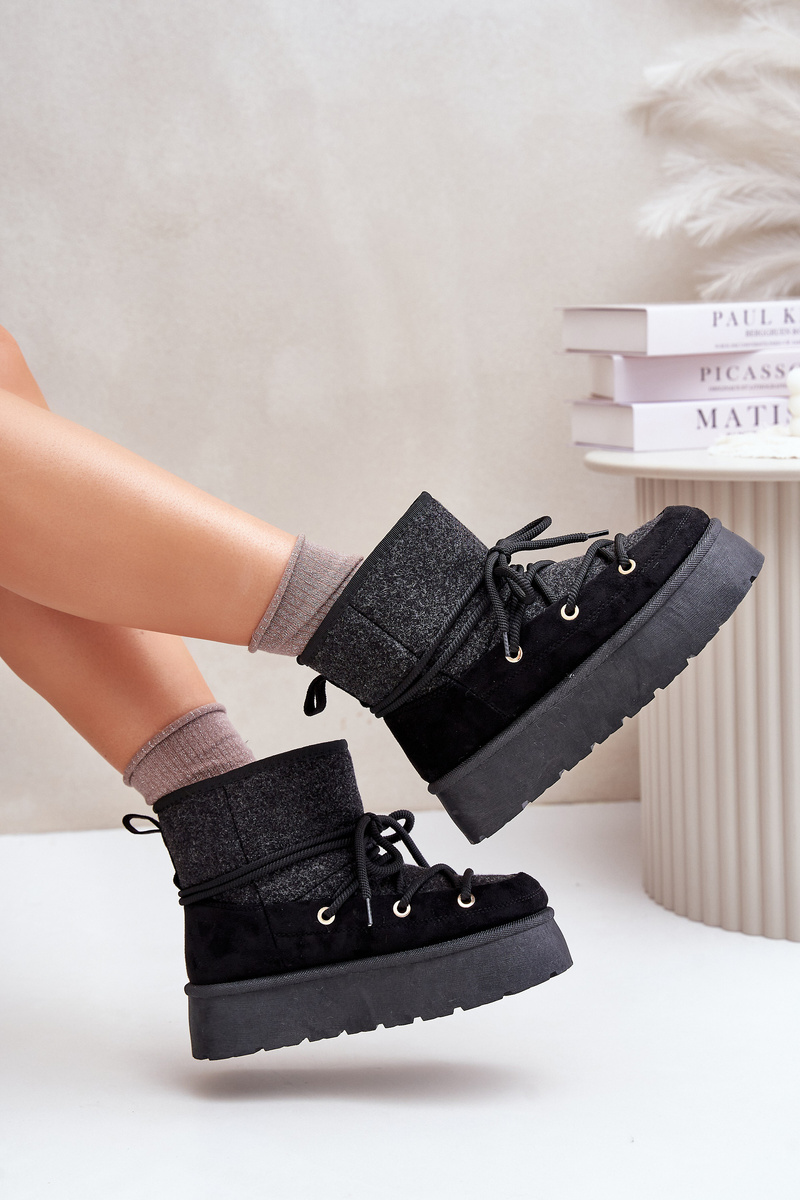 Snow boots with platform bindings black Mavora