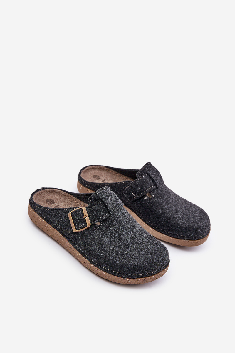 Men&#039;s slippers with buckle profilactic slippers Inblu graphite