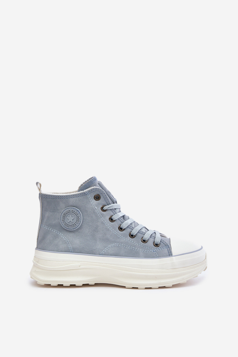 Insulated women's platform sneakers Big Star blue