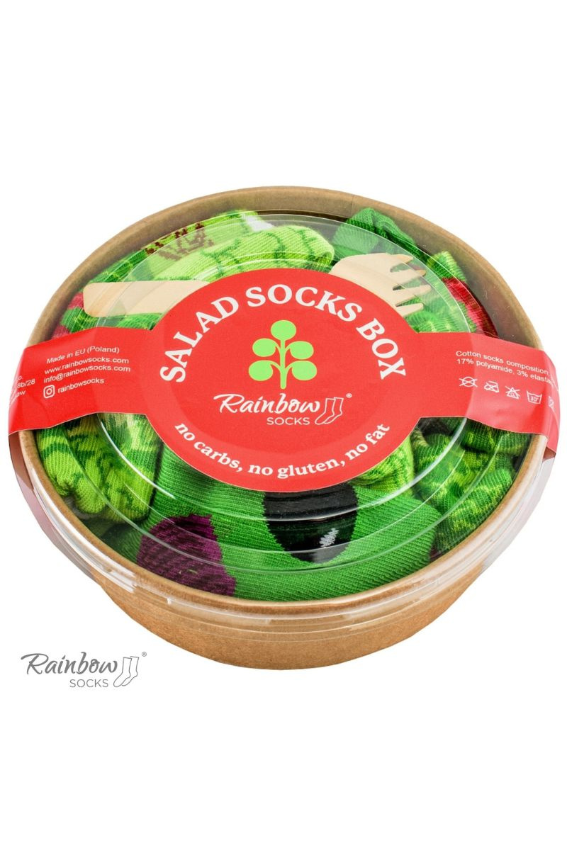 ZOOKSY/RAINBOW SOCKS Duhové Ponožky Salát V Krabici 2 Párů