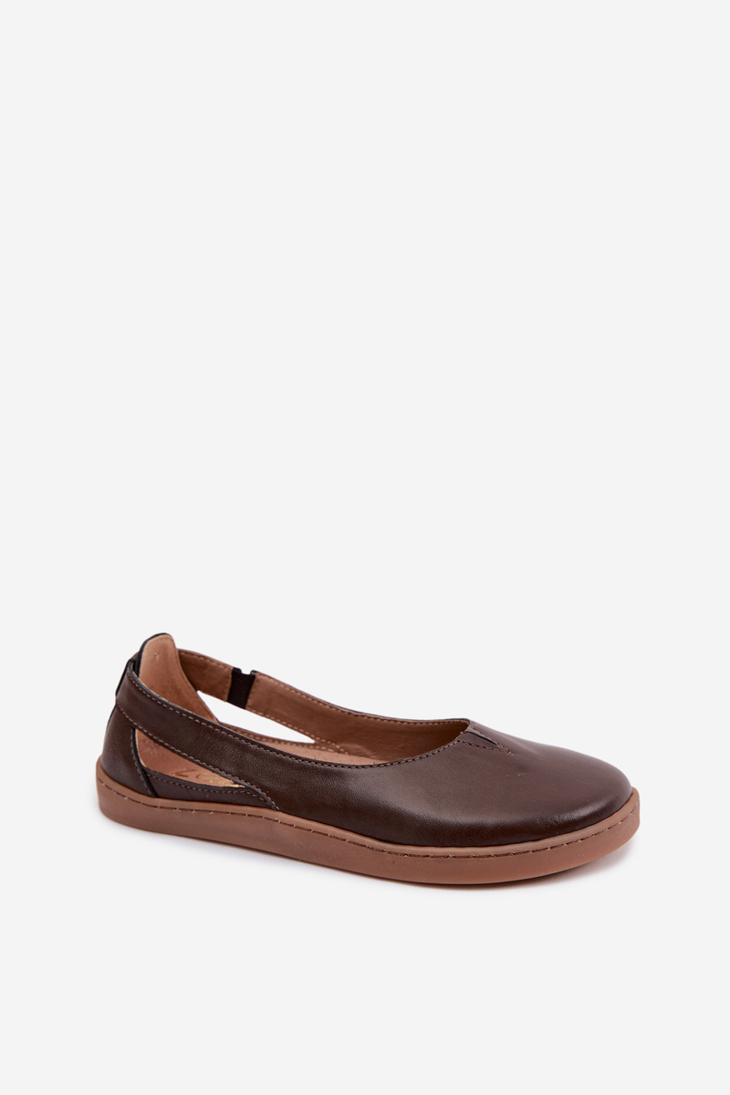 Kožené balerínky barefoot Zazoo