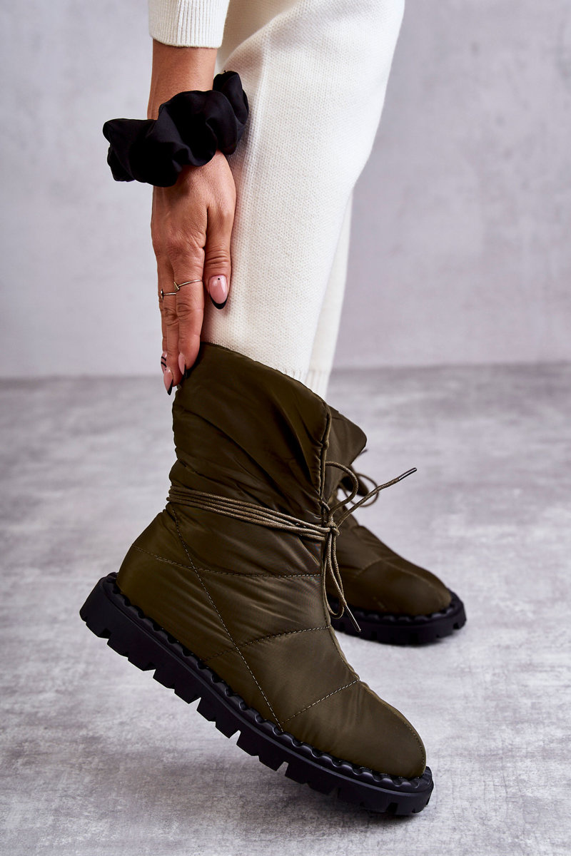 Ghete de zăpadă izolate pentru femei, verde Emelie