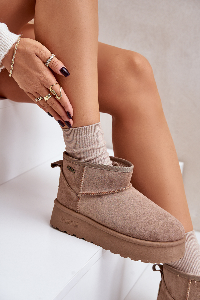 Low snow boots on the Big Star platform OO274A100 beige