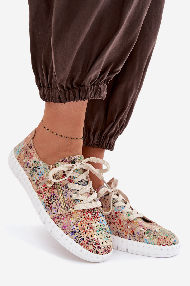 EVENTO Dámske semišové mokasíny Multicolor Kamelia