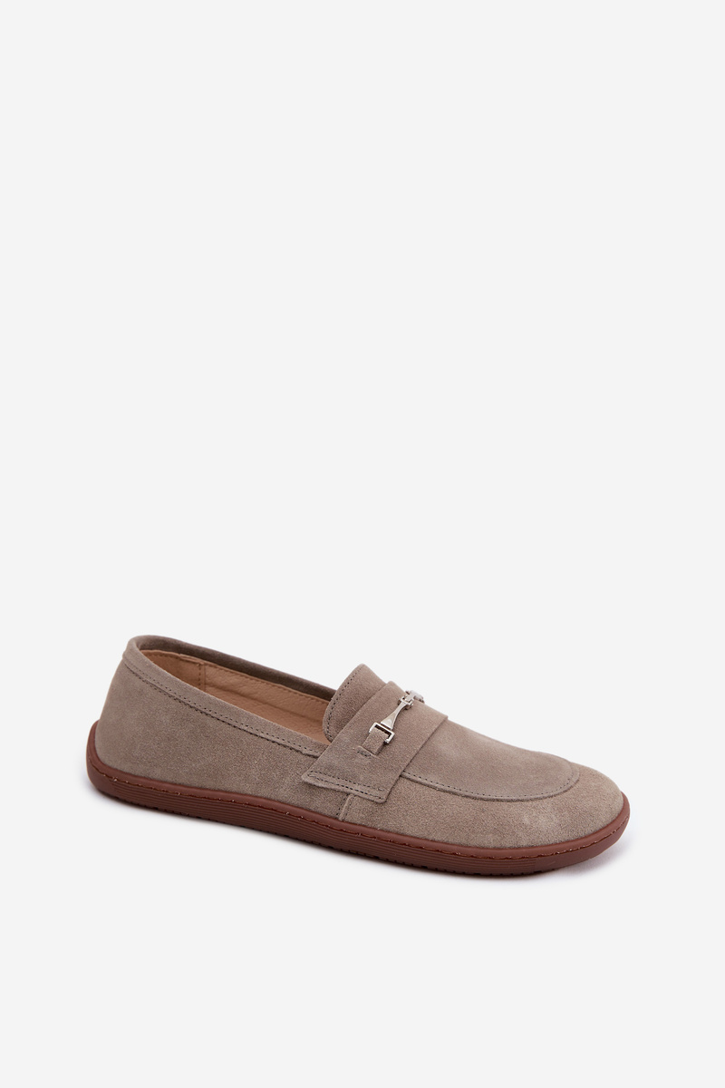 Dámske barefoot semišové mokasíny Cappuccino