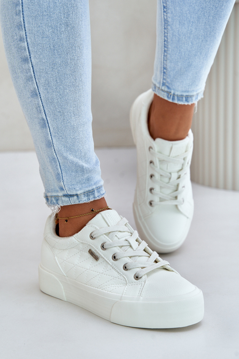 Women's Insulated Platform Sneakers Big Star White