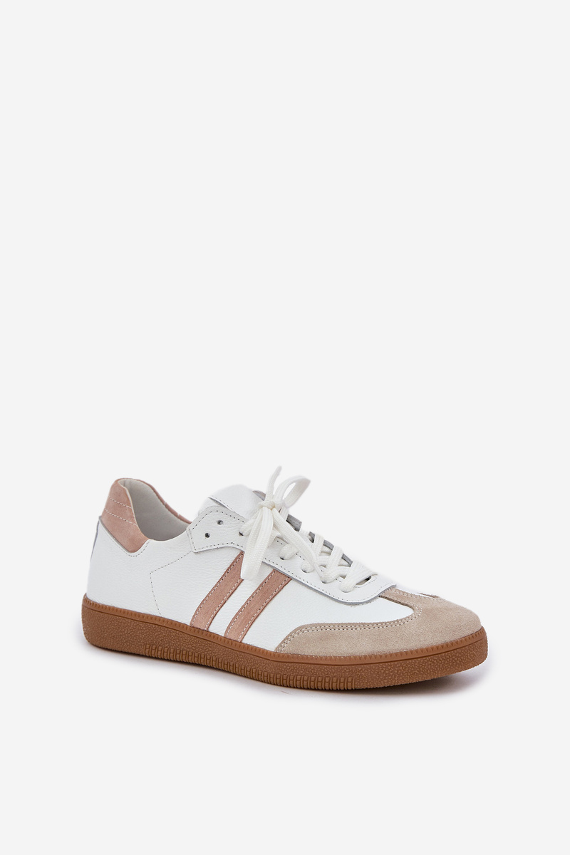 Zazoo N1068 Kožené Nízke Sneakers Dámske Béžové