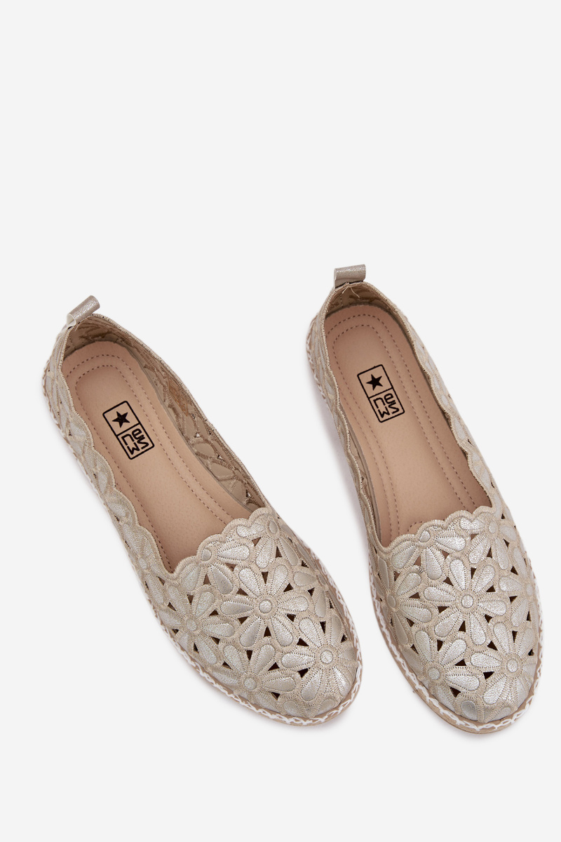 Dámske slip-on baleríny s kvetinovým vzorom