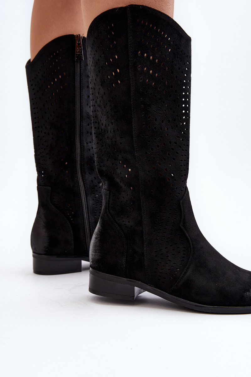 Ghete de damă Kesi din piele întoarsă ecologică