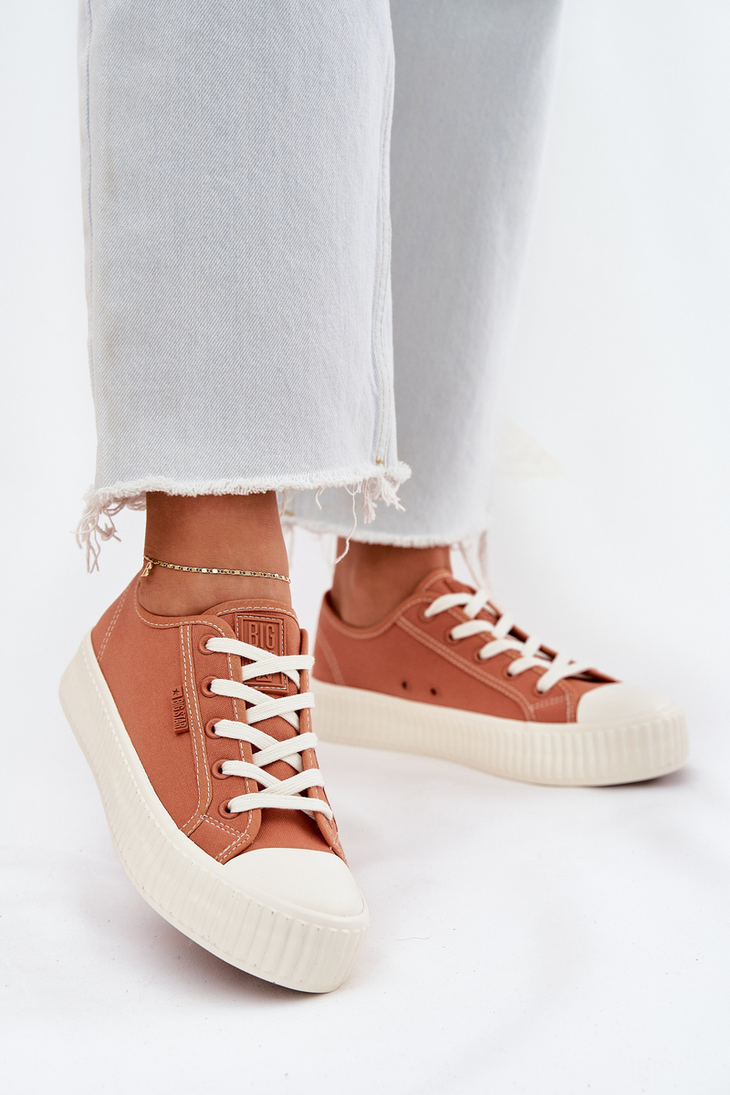 BIG STAR SHOES Dámske textilné tenisky na platforme Big Star