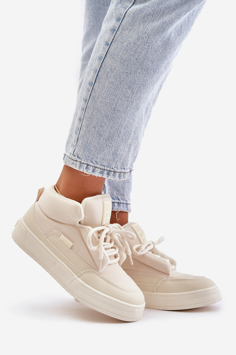 Insulated women's sneakers Big Star cream