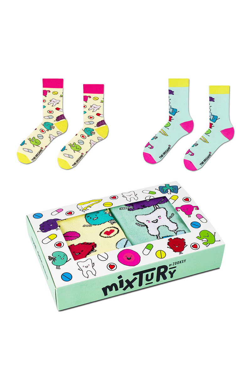 ZOOKSY/RAINBOW SOCKS Sada ponožek Zooxy mixTURY orgány 2 Pairs