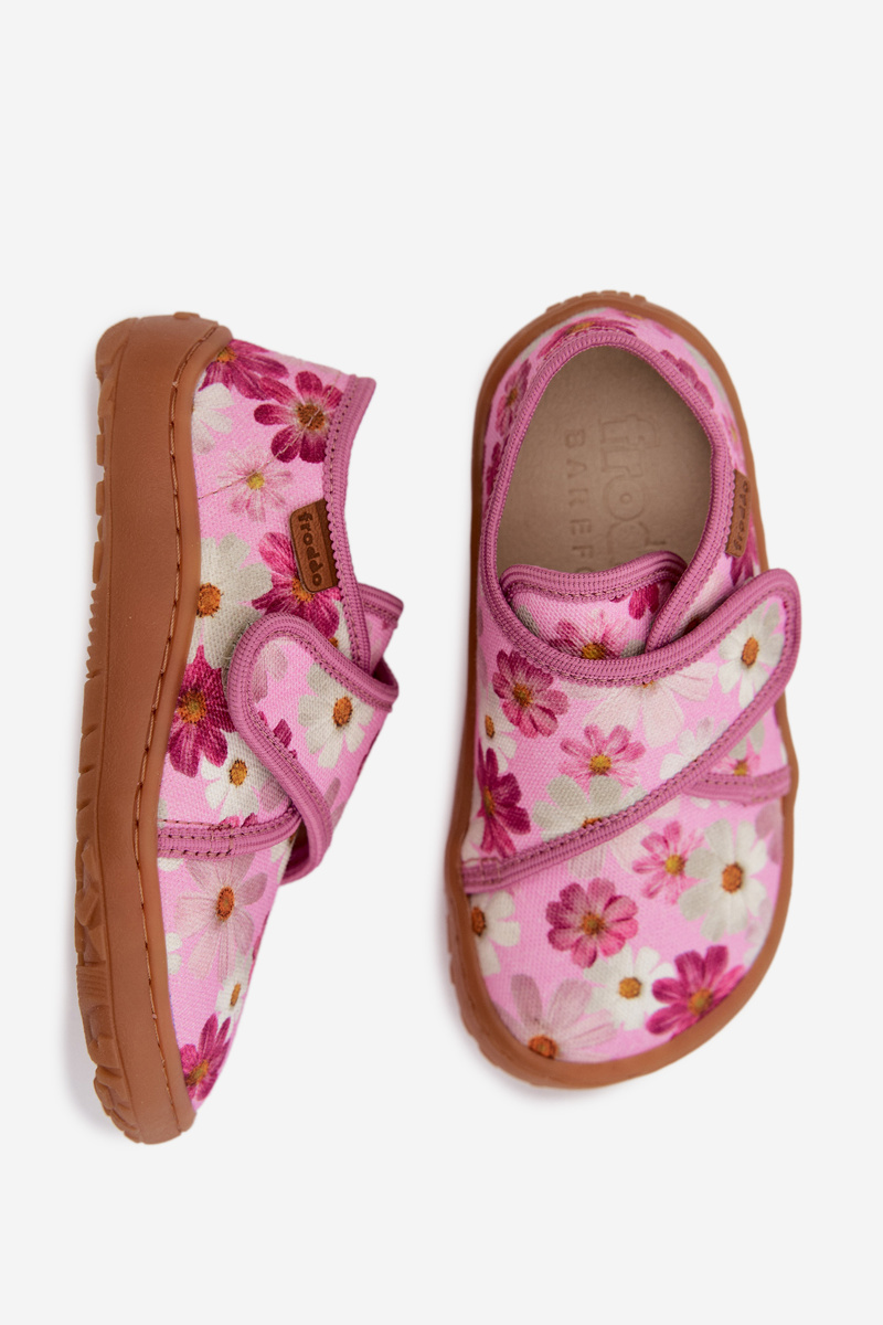 Dievčenské barefoot papuče Kwiatki Froddo