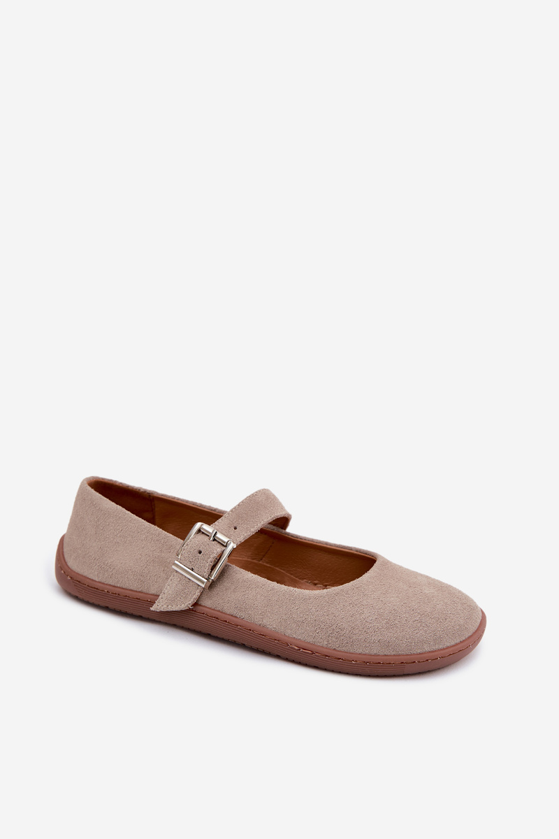 Dámske barefoot balerínky zo semišu