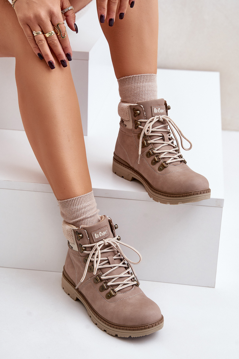Insulated Women's Trappers Lee Cooper Dark Beige