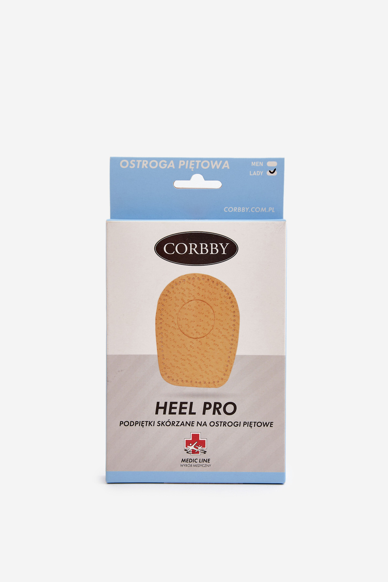 CORBBY Skórzane Podpiętki na ostrogi piętowe