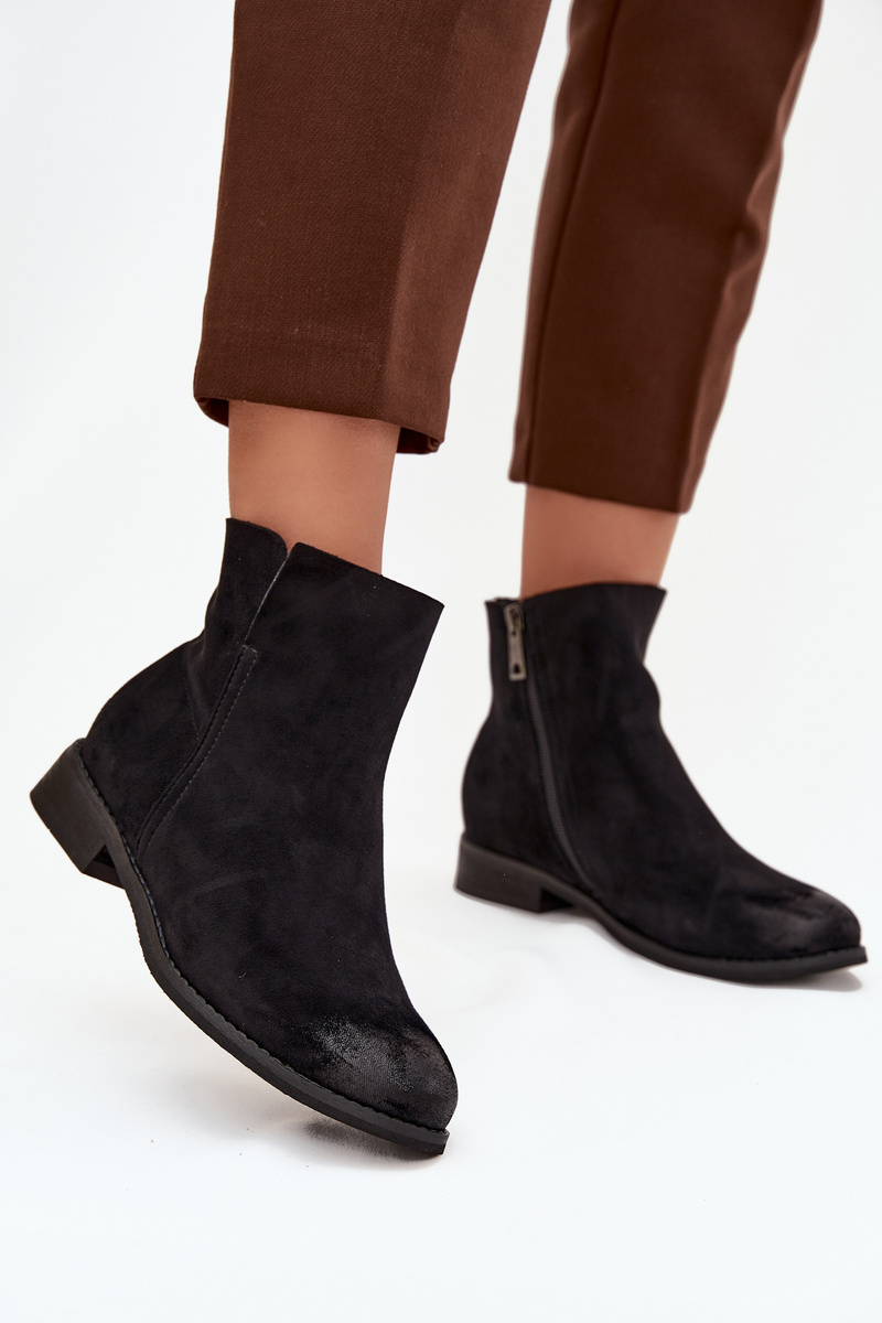 Dámske členkové topánky na nízkom podpätku Vinceza