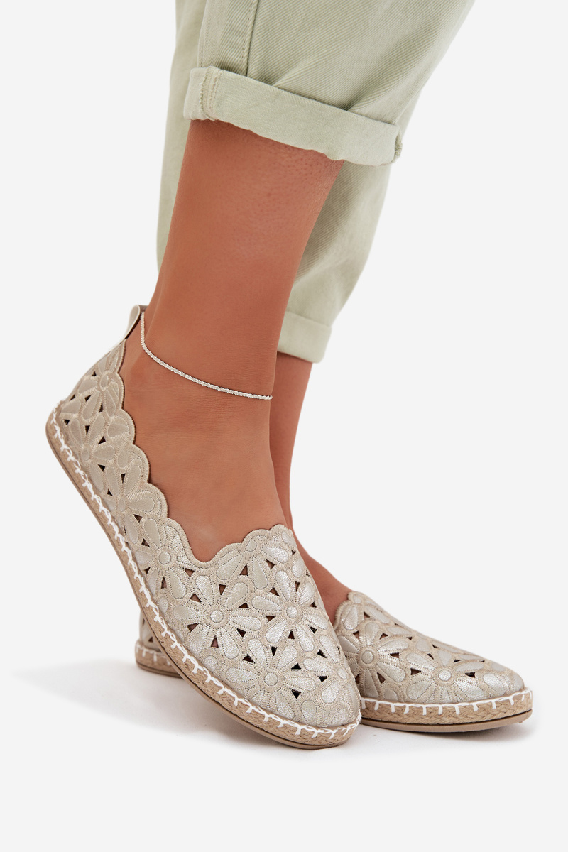 Dámske slip-on baleríny s kvetinovým vzorom