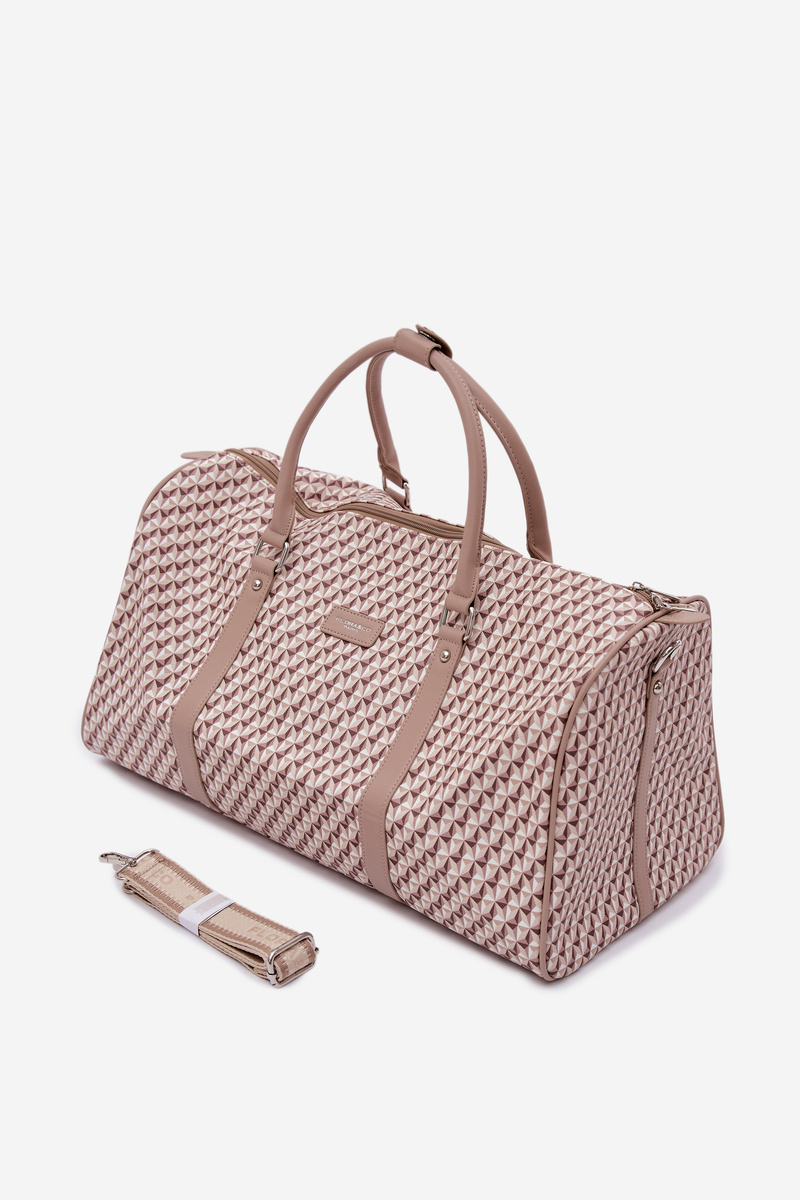 Flora&Co Vzorovaná cestovná taška béžová