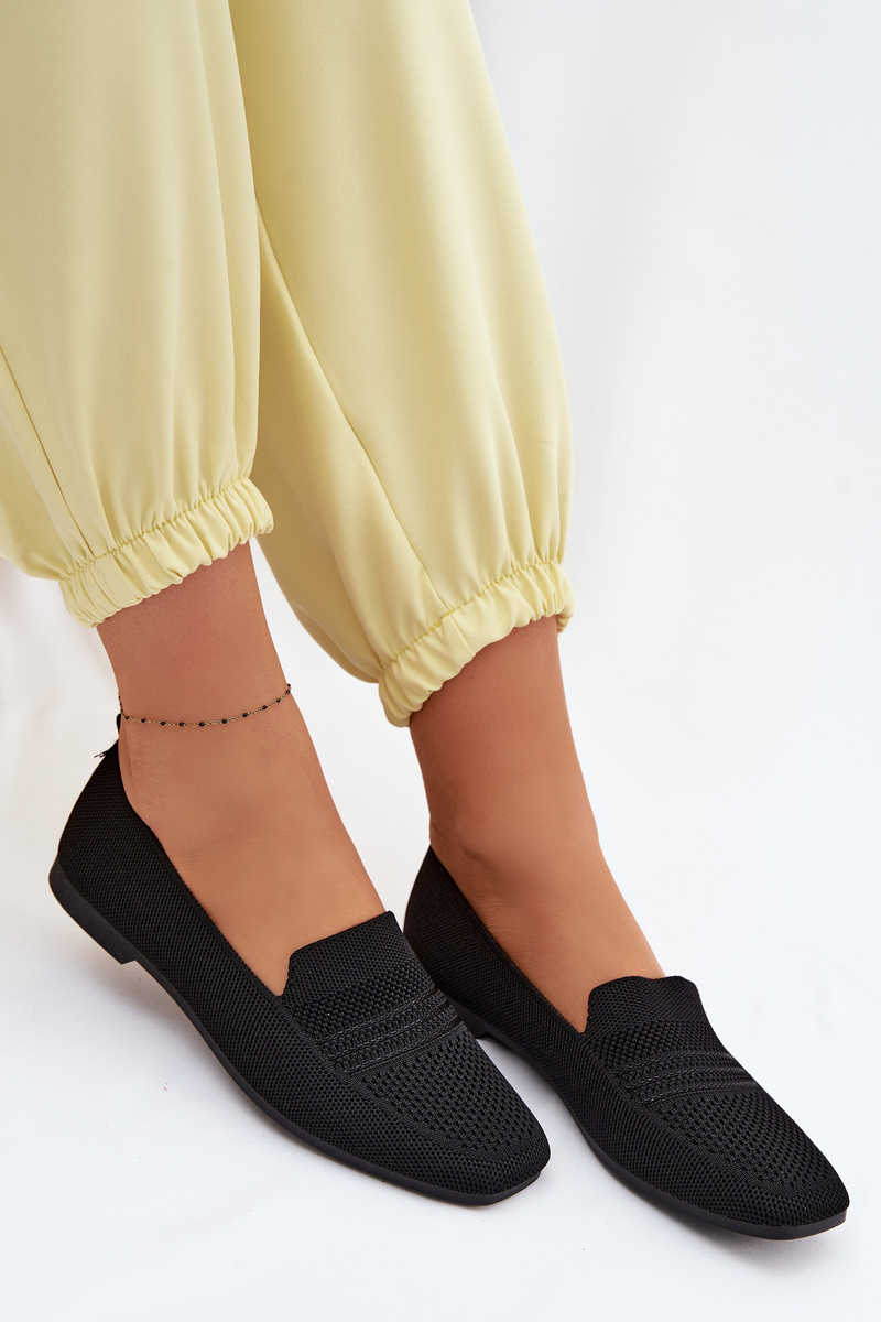 Дамски текстилни мокасини черни Dorielle