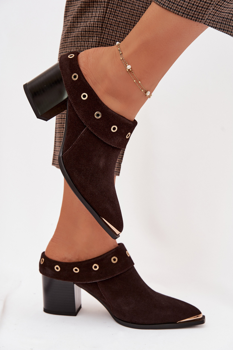 Велурени чехли на ток S. BARSKI